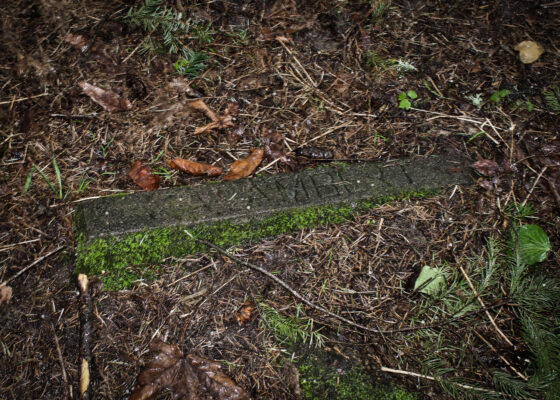 Headstone of John Aaron Lambert, buried at the Odell Pioneer Cemetery in Dayton, Oregon
