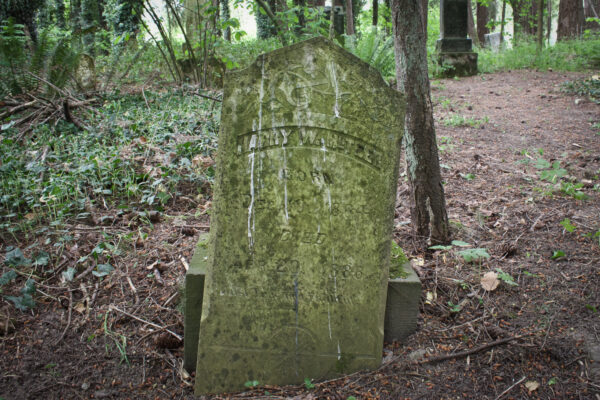 Headstone of Harry McTeer, buried at the Odell Pioneer Cemetery in Dayton, Oregon